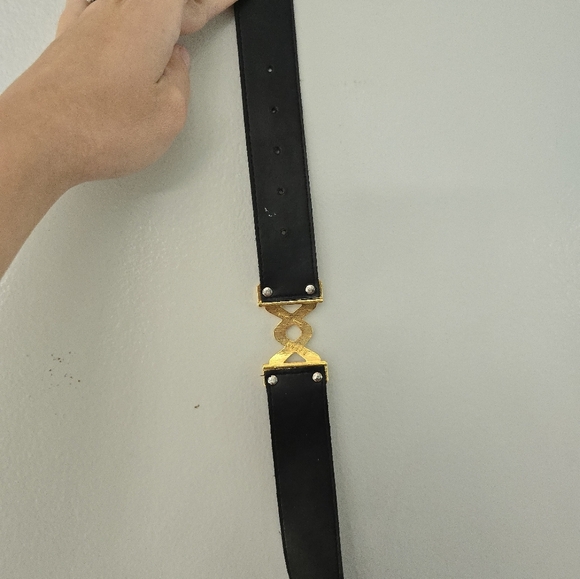 Vintage Elite Fresno California Black Gold Belt Large - Picture 7 of 10